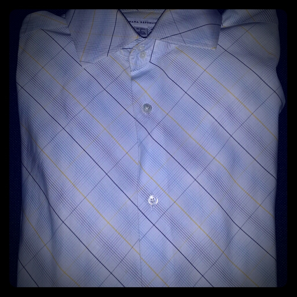 Herringbone stripe Banana Republic dress shirt